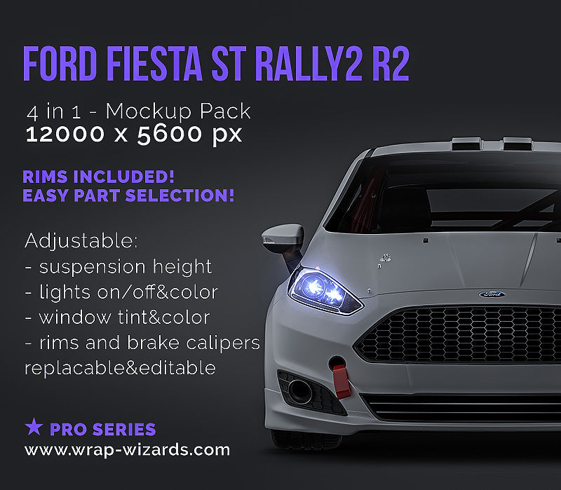 Ford Fiesta ST Rally2 R2 - Car Mockup