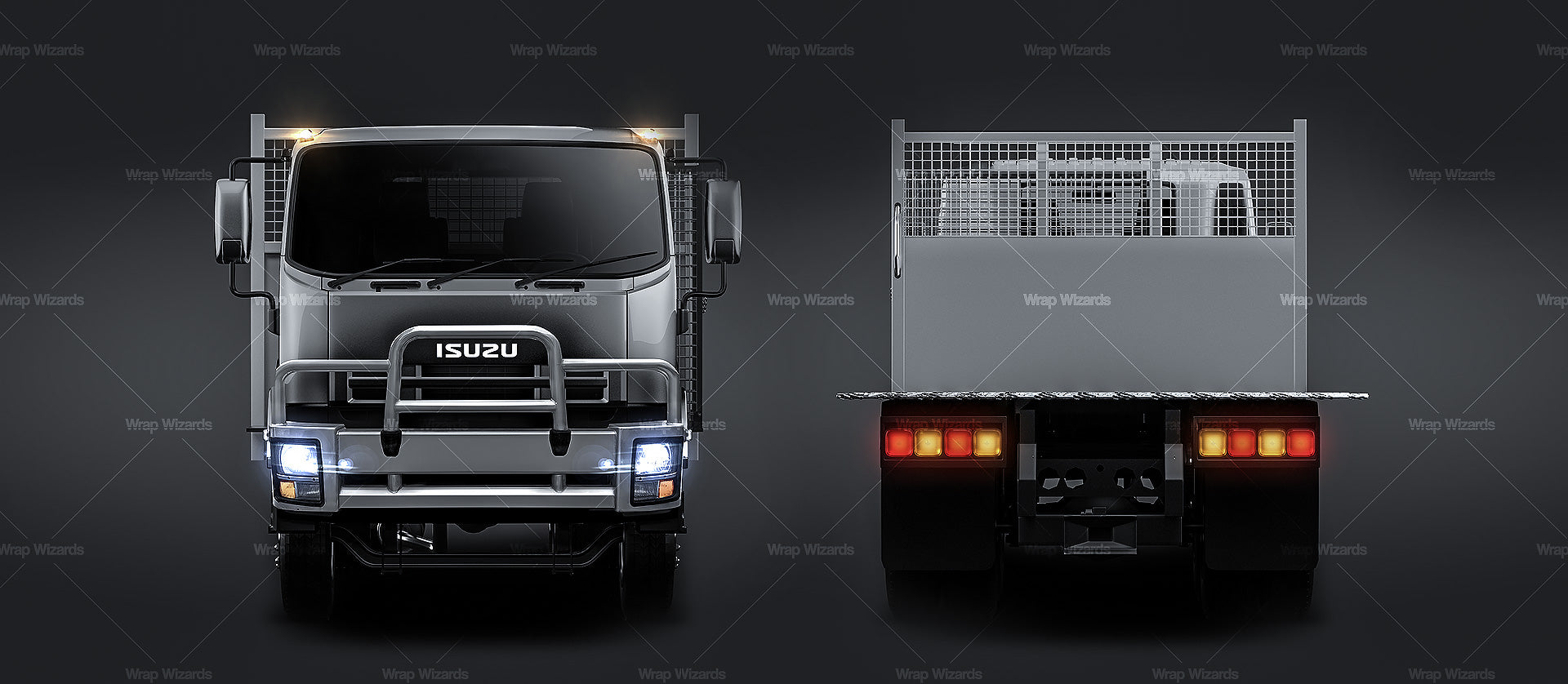Isuzu F-Series with alloy flatbed - Truck/Pick-up Mockup