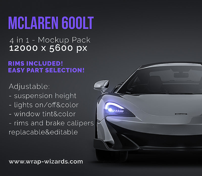 McLaren 600LT - Car Mockup