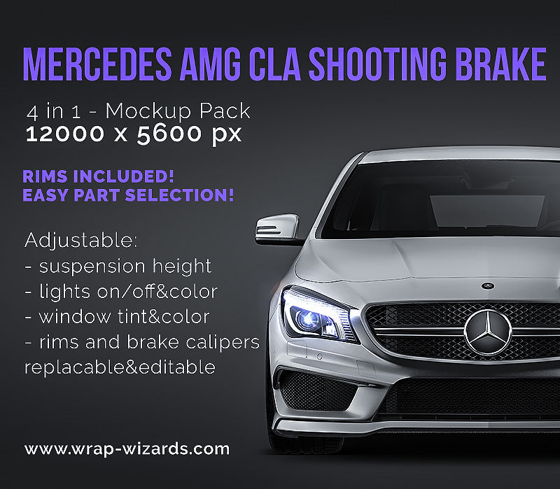 Mercedes AMG CLA Shooting Brake - Car Mockup