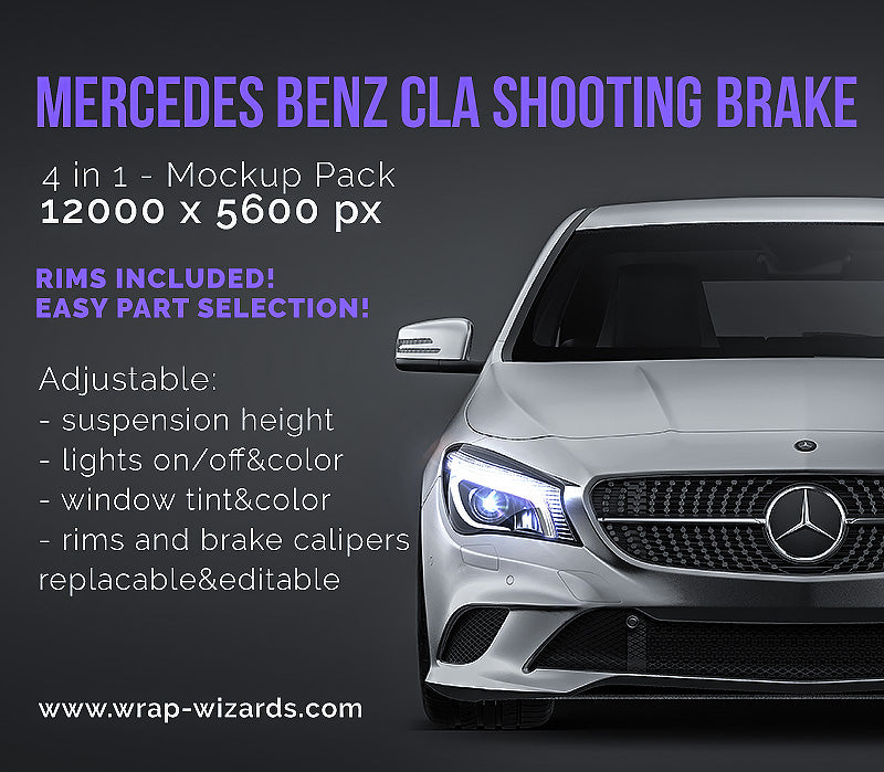 Mercedes Benz CLA Shooting Brake - Car Mockup