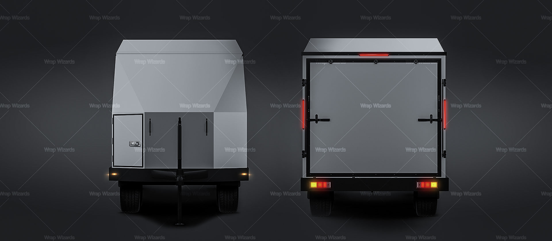 Motorsport trailer | car transporter | enclosed car hauler - Trailer Mockup