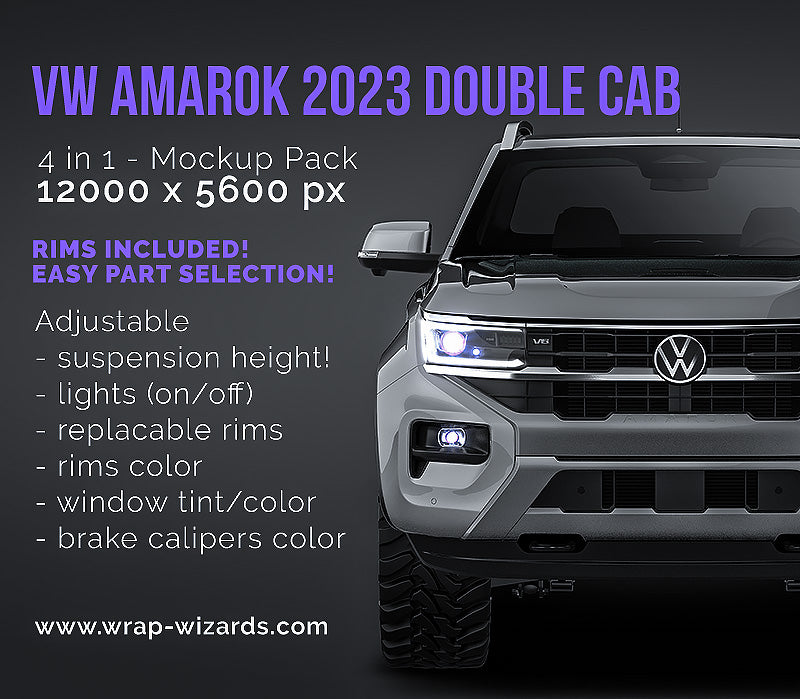 Volkswagen Amarok 2023 double cab - Truck/Pick-up Mockup