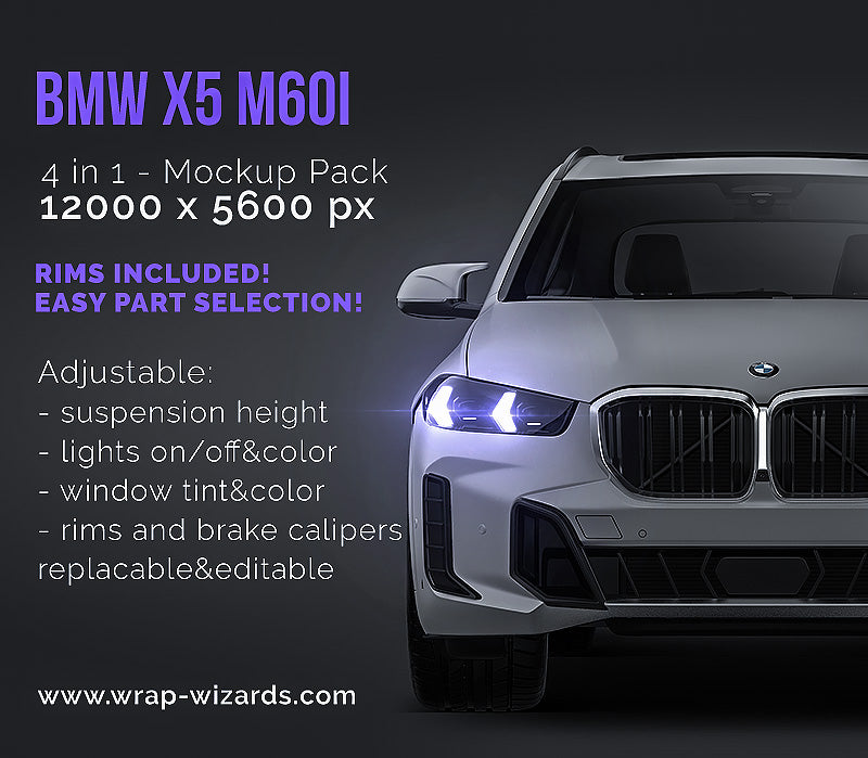 BMW X5 M60i - Car Mockup