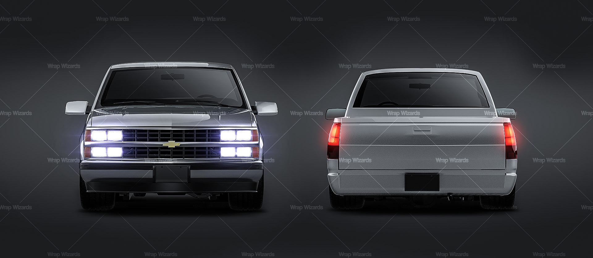 Chevrolet Silverado 1500 single cab custom lowered - Truck/Pick-up Mockup