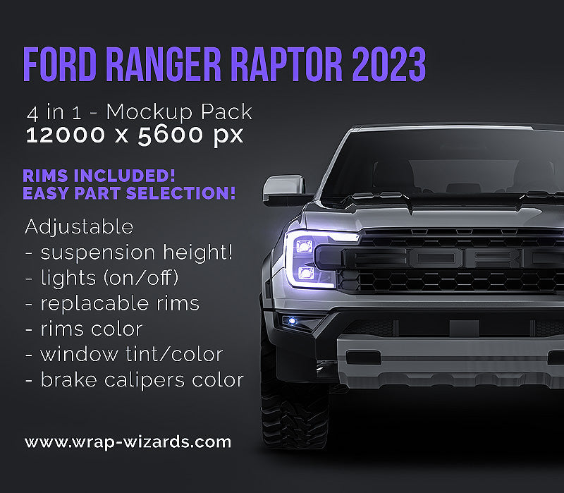 Ford F-150 Ranger Raptor 2023 - Truck/Pick-up Mockup