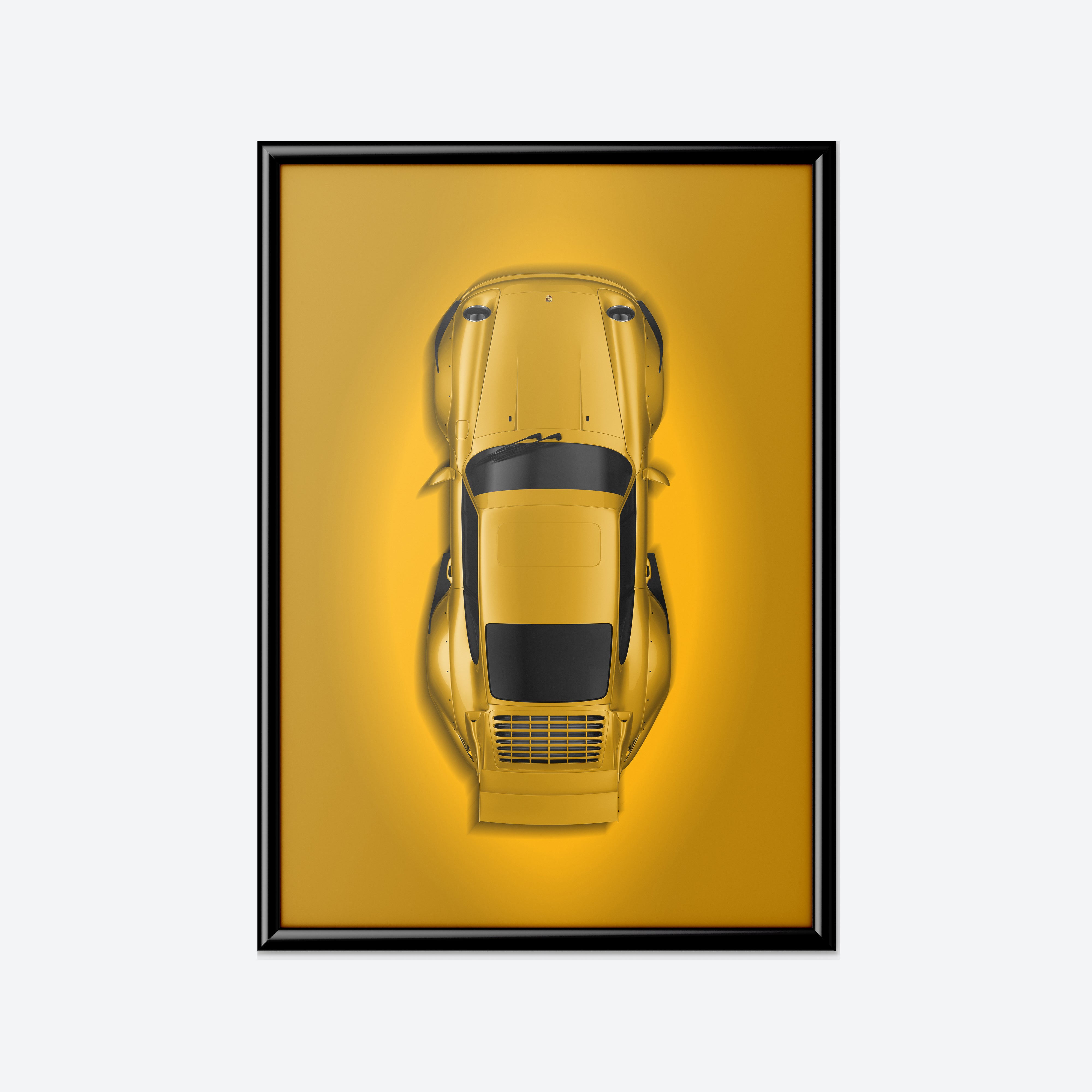 Porsche 911 GT2 YELLOW Poster A1