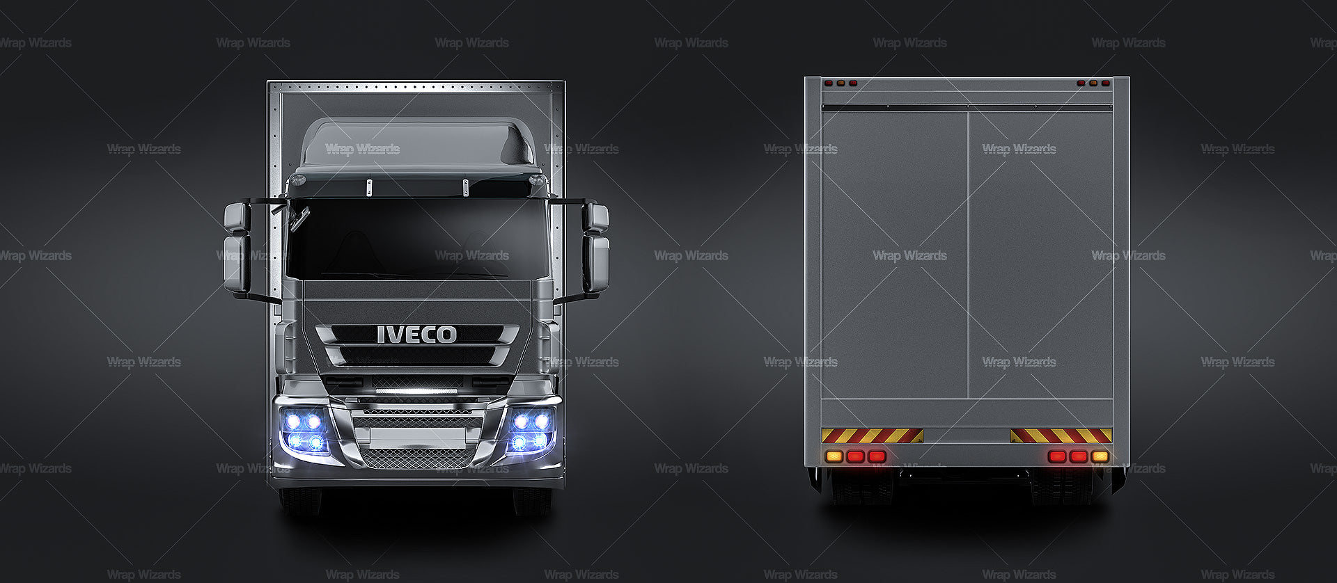 Iveco Stralis with custom trailer - Truck Mockup