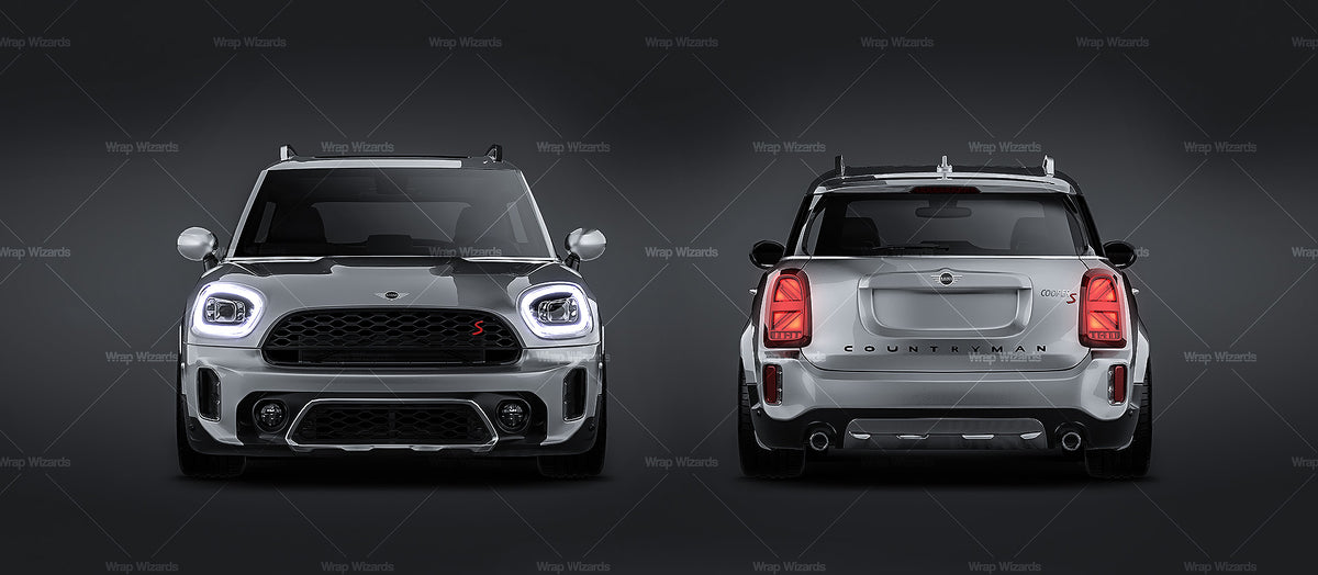 Mini Countryman S glossy finish - all sides Car Mockup Template.psd