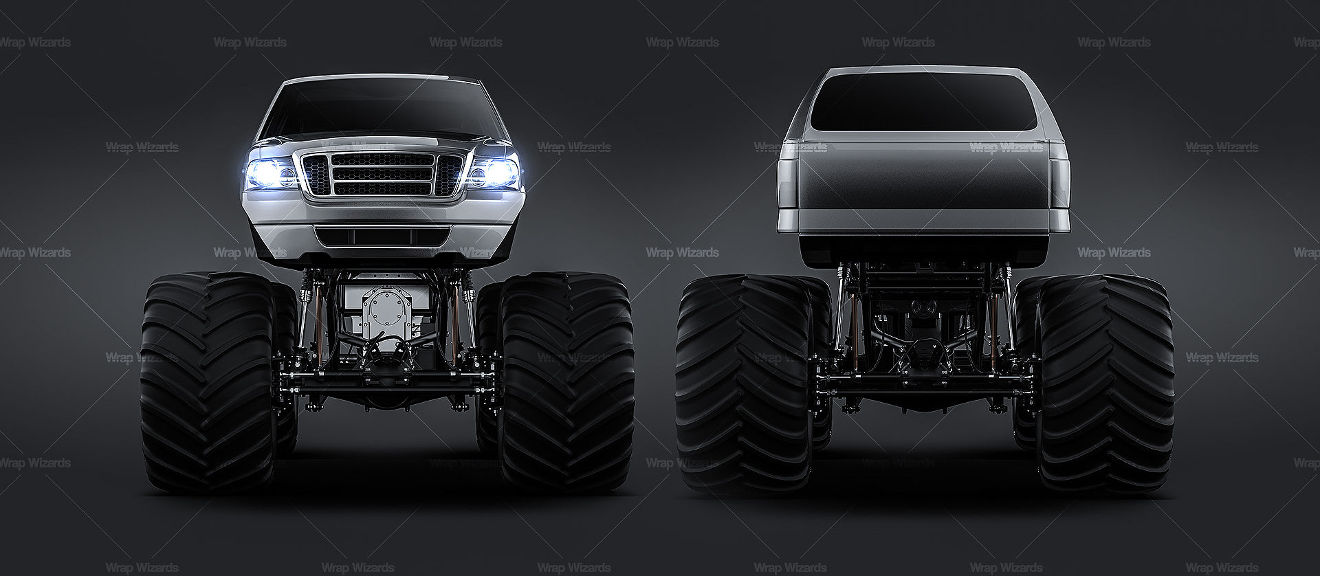 Monster Truck | Ford F-150 Double Cab - Truck/Pickup Mockup