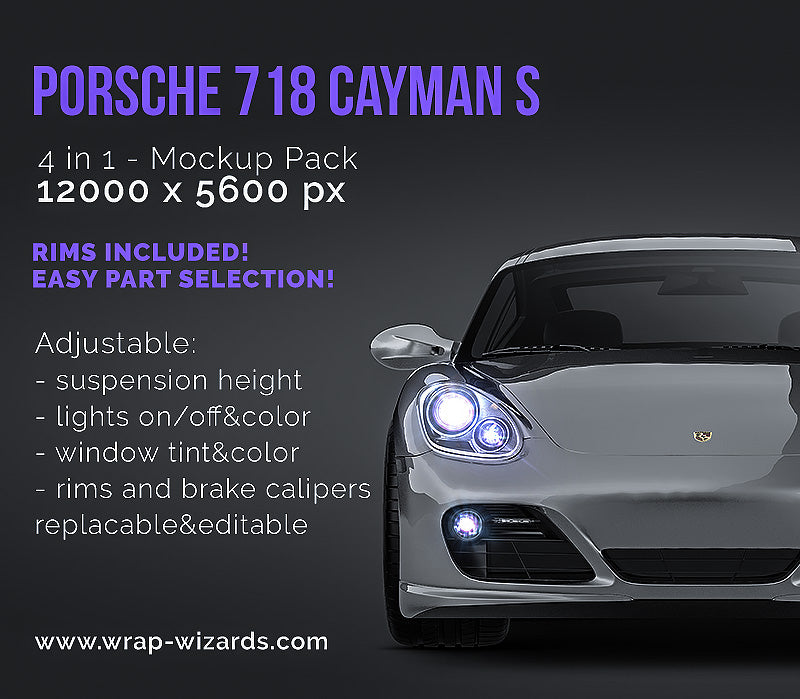Porsche 718 Cayman S - Car Mockup