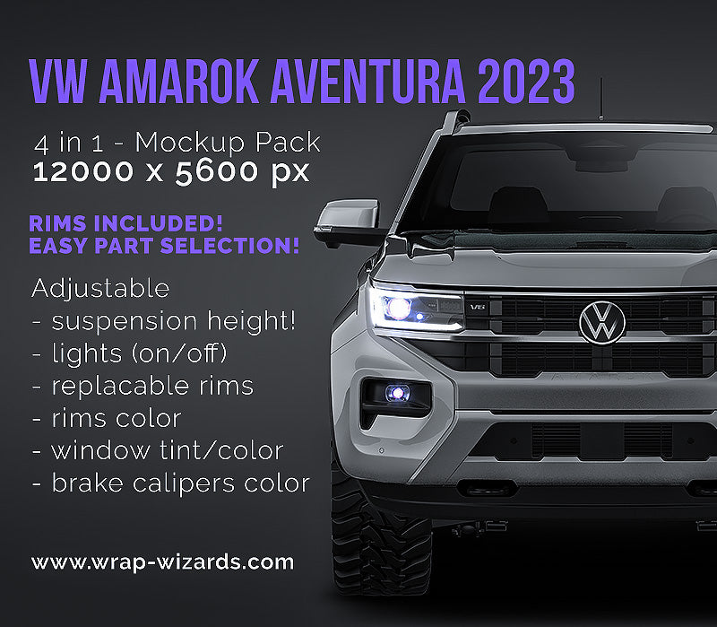 Volkswagen Amarok Aventura 2023 double cab - Truck/Pick-up Mockup