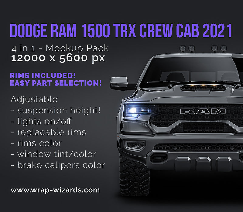 Dodge RAM 1500 TRX Crew Cab 2021 (MOPAR Performance) - Truck/Pick-up Mockup