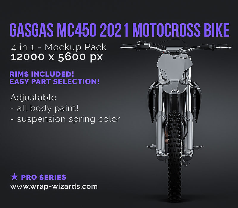 GasGas MC450 2021 Motocross - Motorcycle Mockup