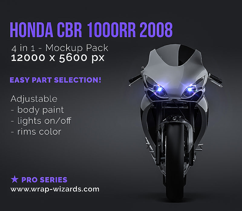 Honda CBR 1000RR 2008 -  Motorcycle Mockup