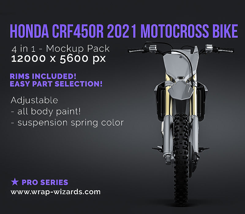 Honda CRF450R 2021 Motocross - Motorcycle Mockup