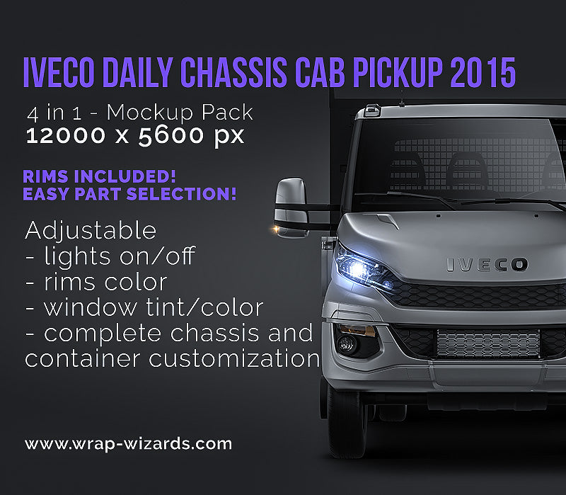 Iveco Daily Chassis Cab Pickup 2015 - Truck/Pick-up Mockup