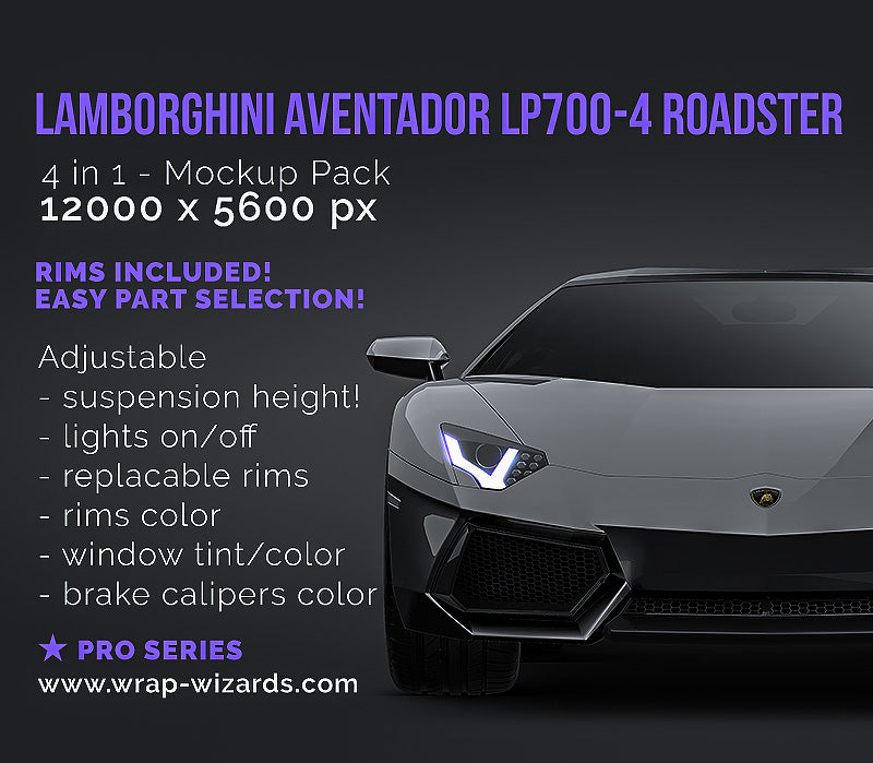 Lamborghini Aventador LP700-4 Roadster - Car Mockup