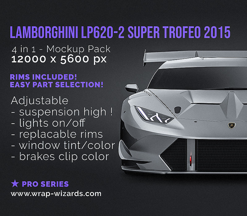 Lamborghini Huracan LP620-2 Super Trofeo 2015 - Car Mockup