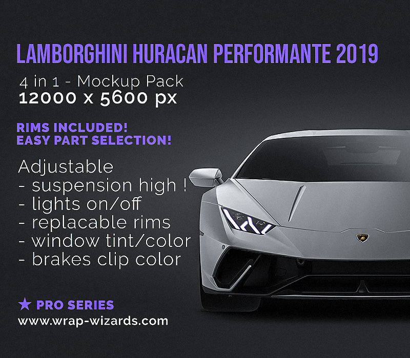 Lamborghini Huracan Performante LP640-4 2019 - Car Mockup