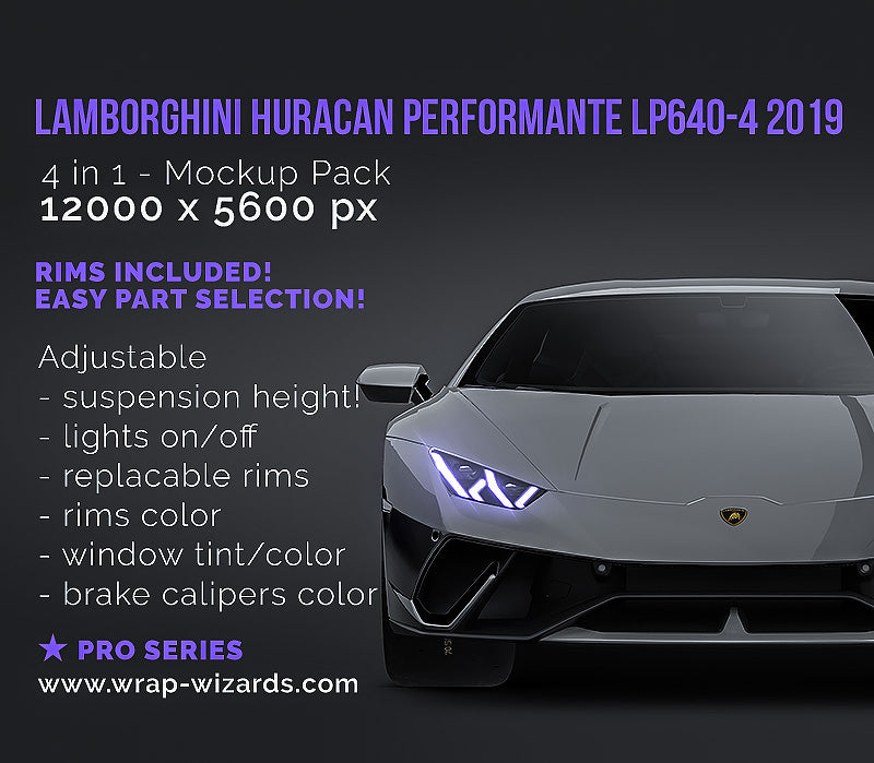 Lamborghini Huracan Performante LP640-4 2019 - Car Mockup