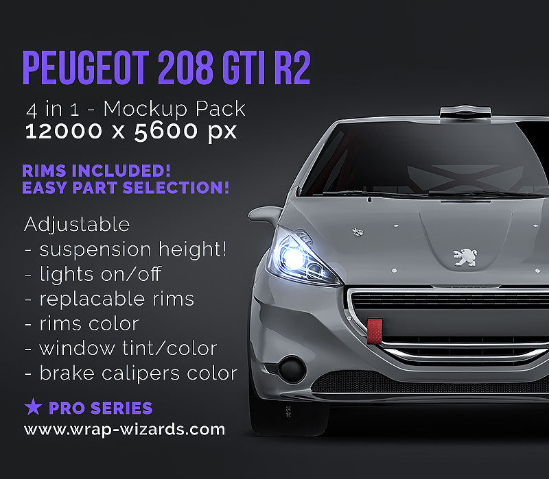 Peugeot 208 GTI R2 - Car Mockup