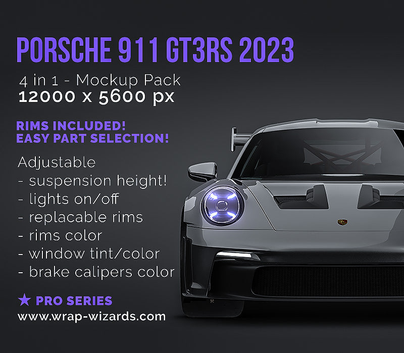 Porsche 911 GT3RS 2023 - Car Mockup