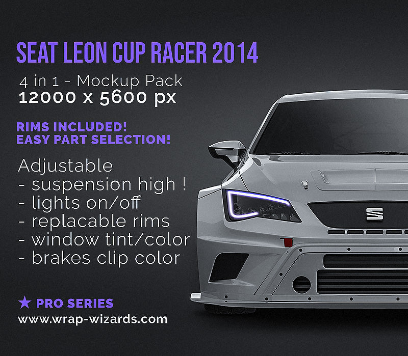 Seat Leon Cup Racer 2014 - Car Mockup