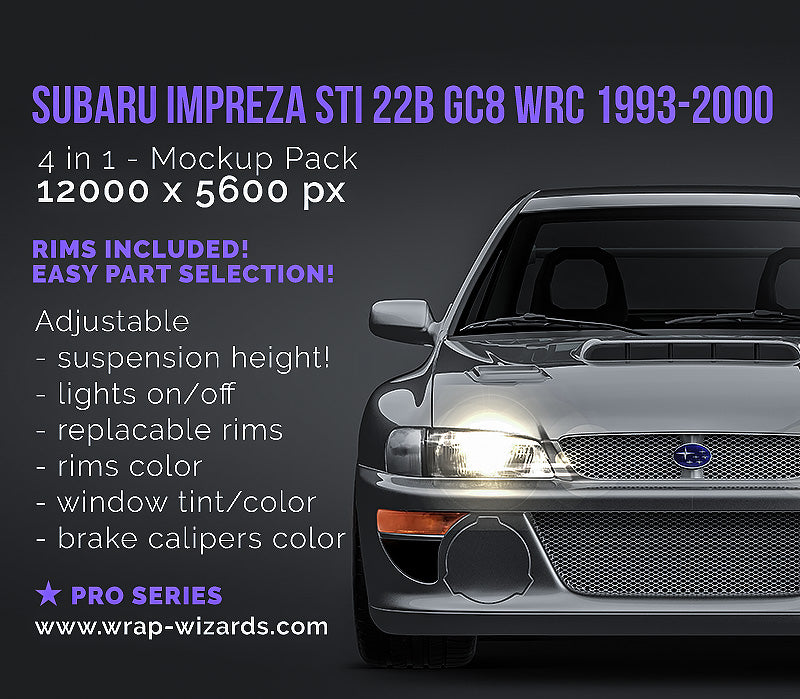 Subaru Impreza STi 22b GC8 WRC 1993-2000 - Car Mockup