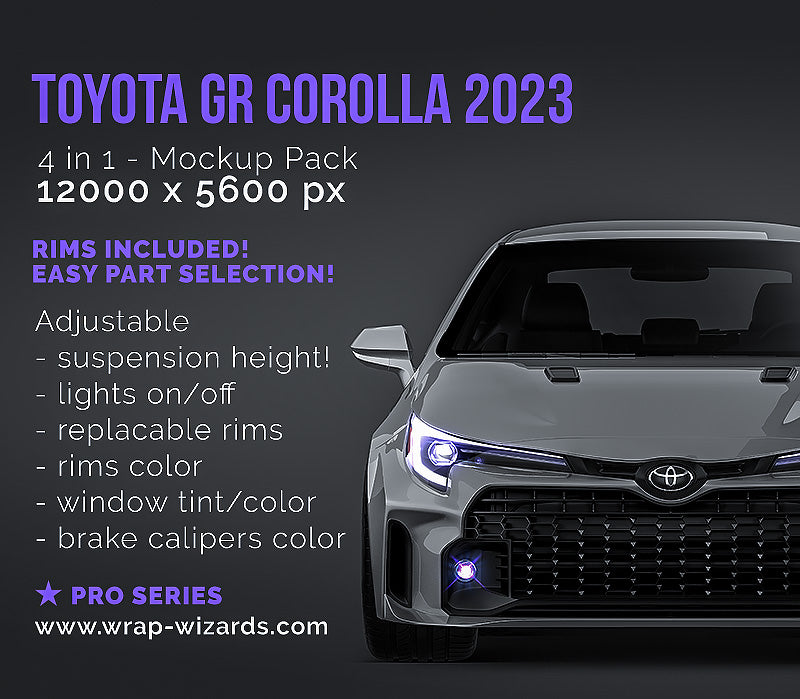 Toyota GR Corolla 2023 - Car Mockup