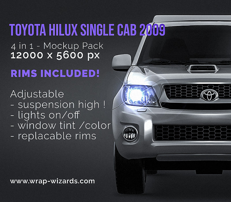 Toyota Hilux Single Cab 2009 - Truck/Pick-up Mockup