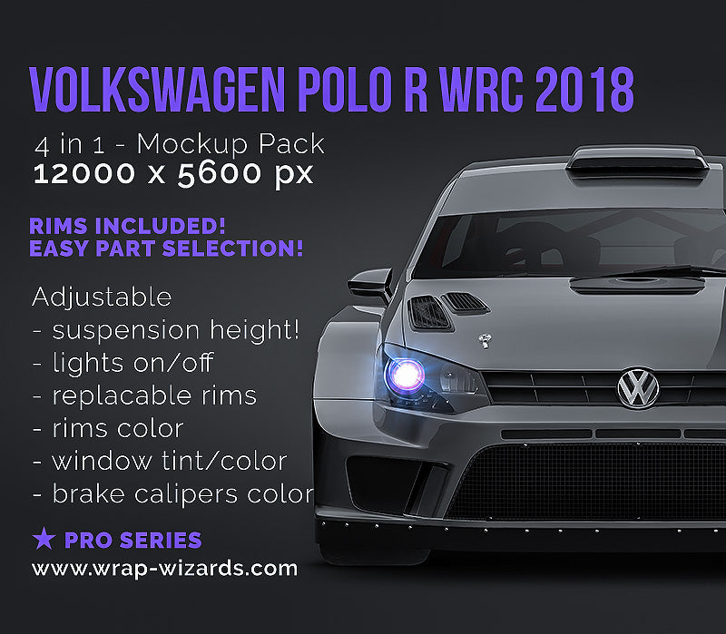 Volkswagen Polo R WRC 2018 - Car Mockup