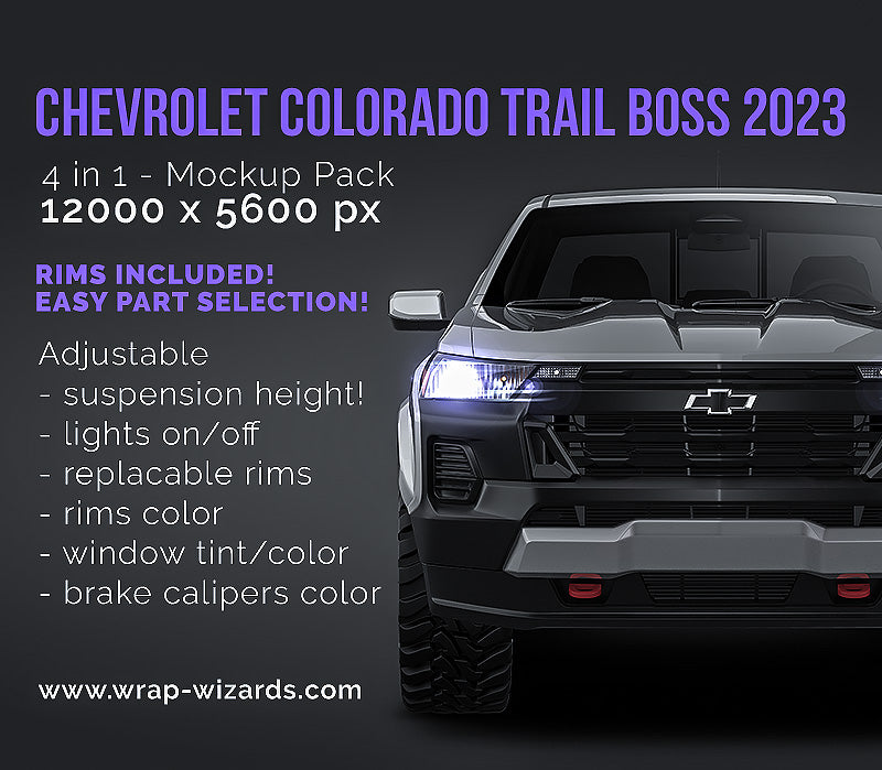 Chevrolet Colorado Trail Boss 2023 - Truck/Pick-up Mockup