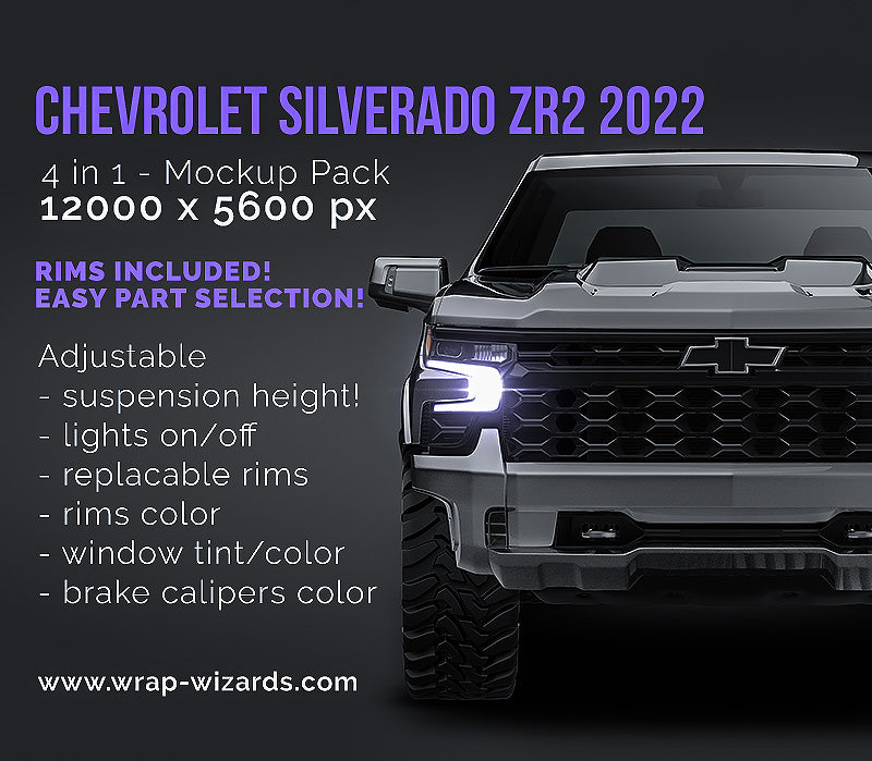 Chevrolet Silverado ZR2 2022 - Truck/Pick-up Mockup