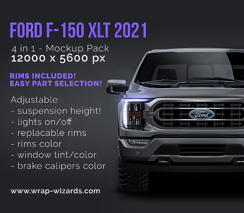 Ford F-150 XLT 2021 - Truck/Pick-up Mockup