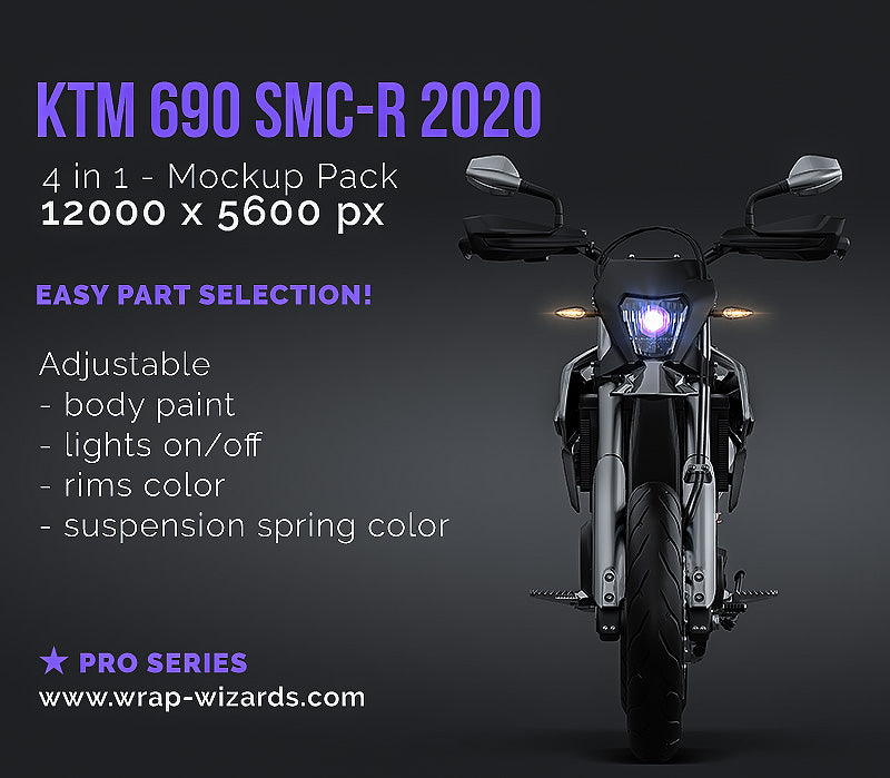 KTM 690 SMC-R 2020 - Motorcycle Mockup