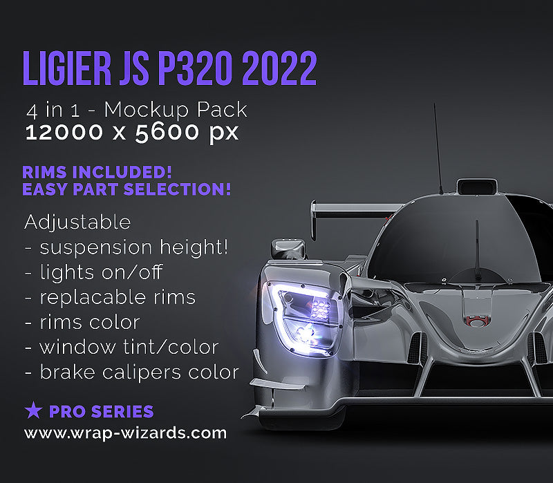 Ligier JS P320 2022 - Car Mockup