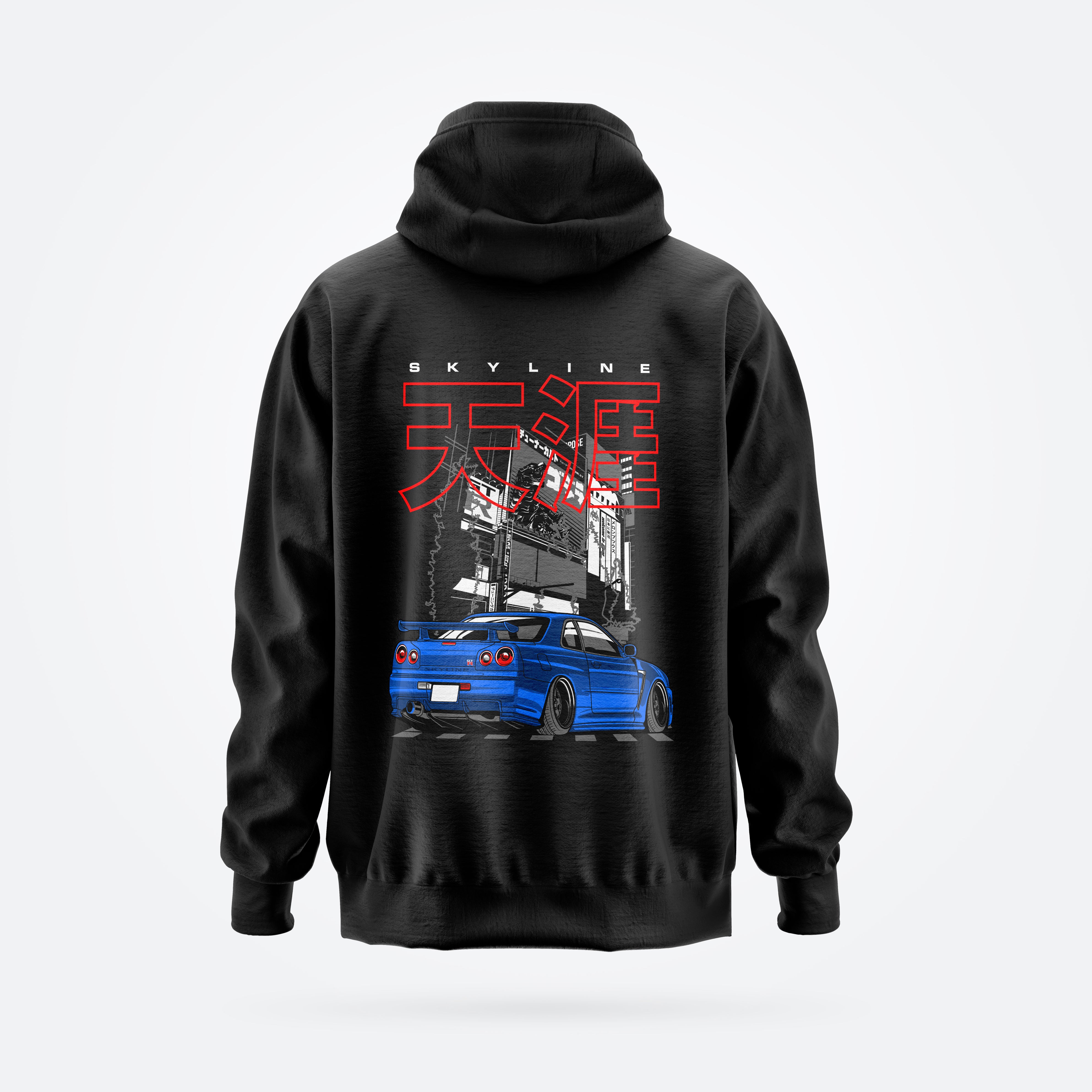 BLUE SKYLINE HOODIE