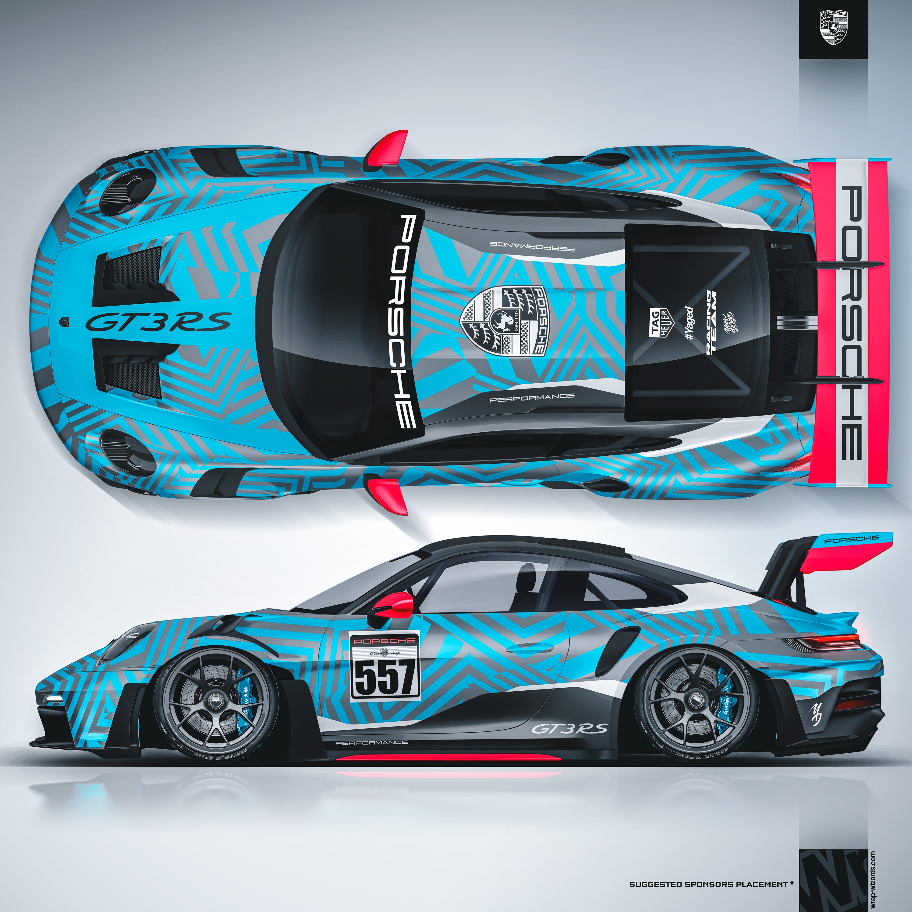 Design - Porsche - DAZZLE TROUBLE #2 - READY TO PRINT FILES