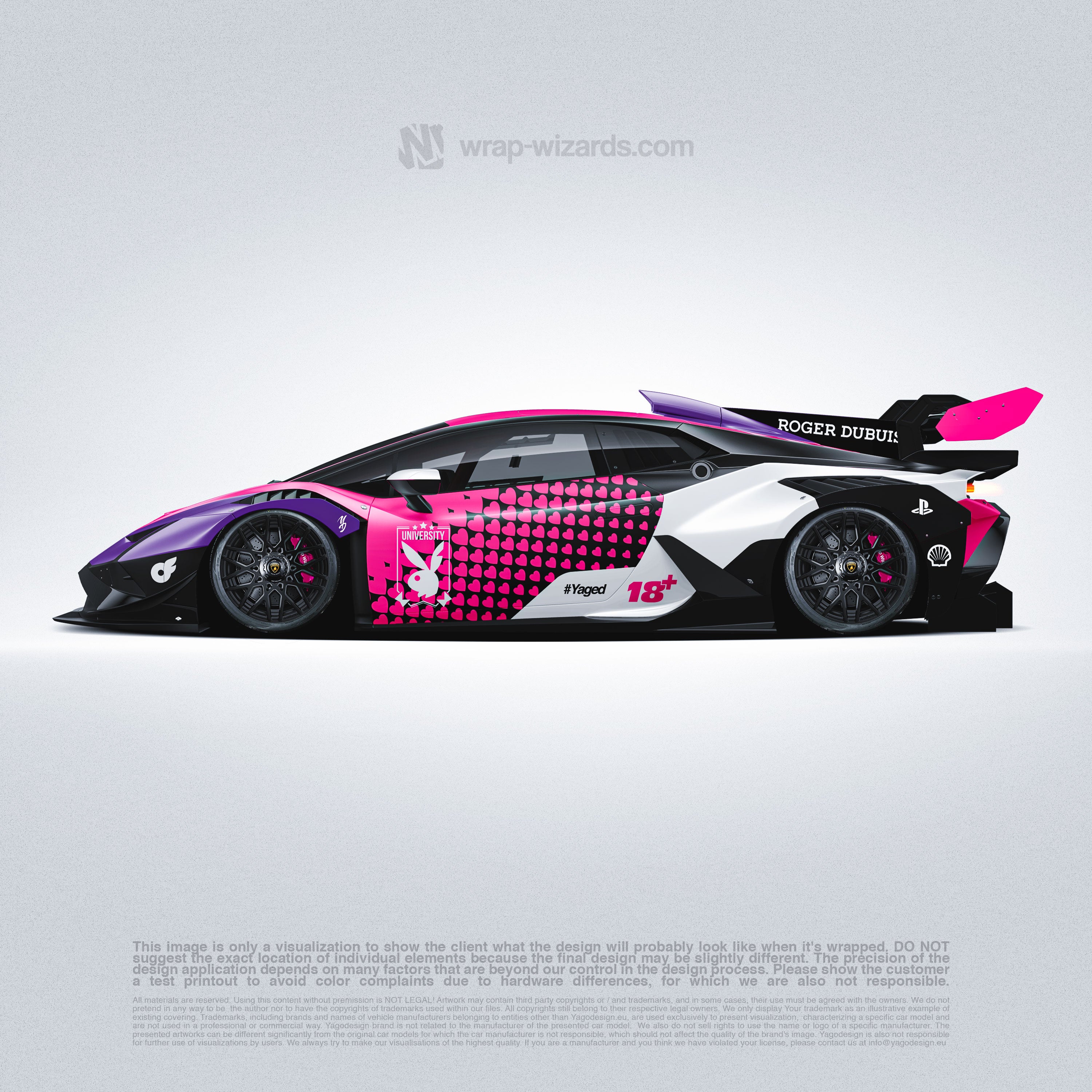 Design - Lamborghini HURACAN EVO SUPER TROFEO PLAYBOY - FILES ON DEMAND