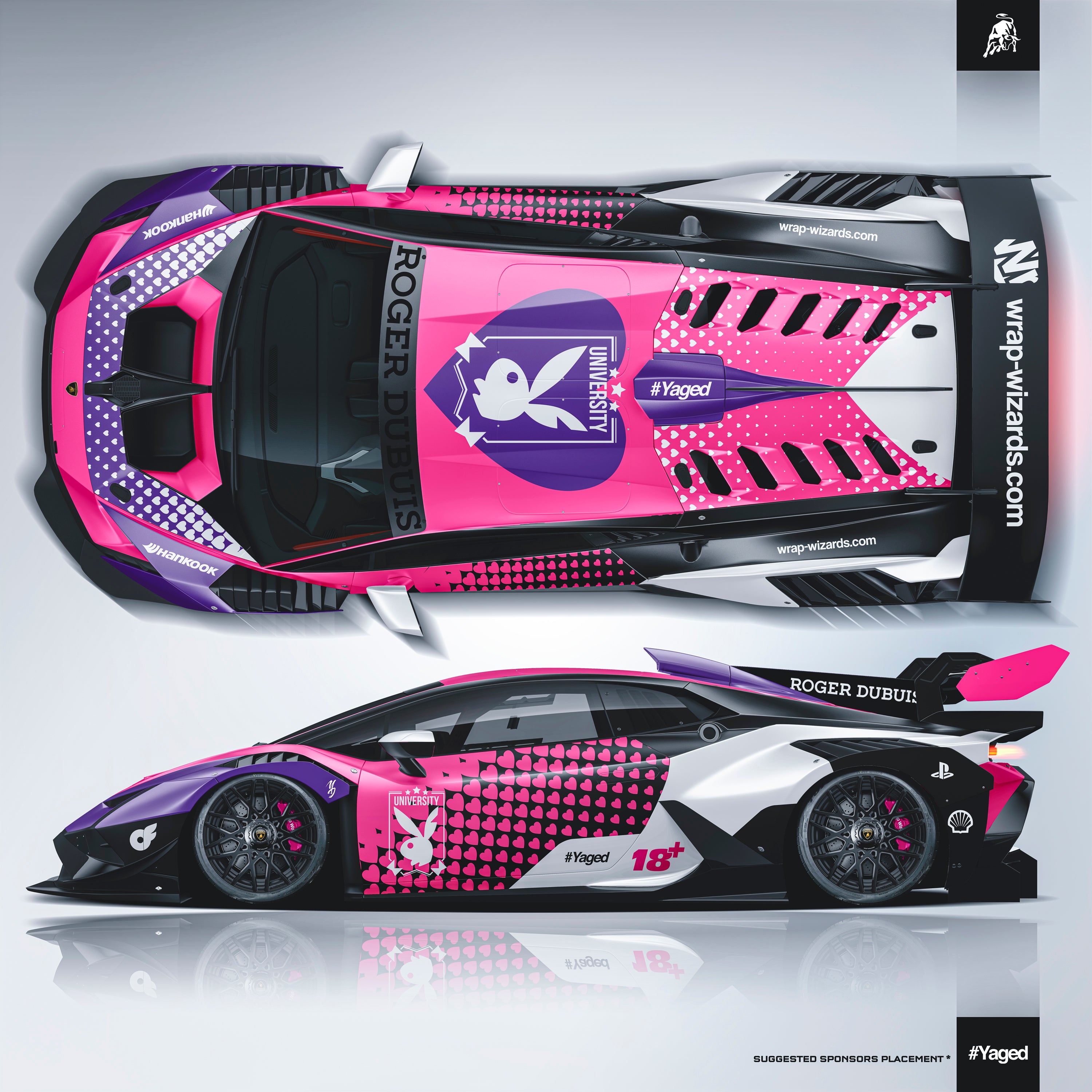 Design - Lamborghini HURACAN EVO SUPER TROFEO PLAYBOY - FILES ON DEMAND