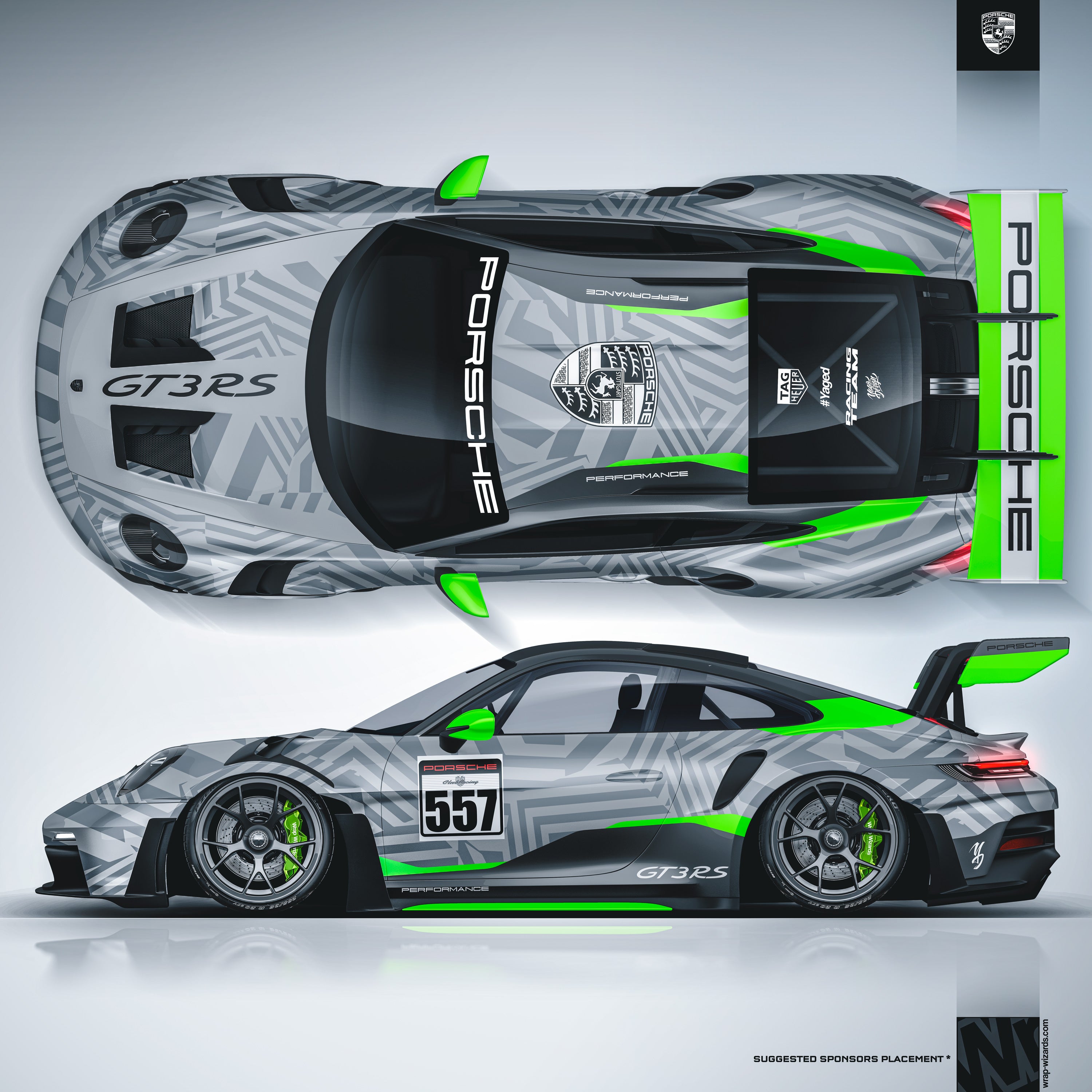 Design - Porsche - DAZZLE TROUBLE - READY TO PRINT FILES