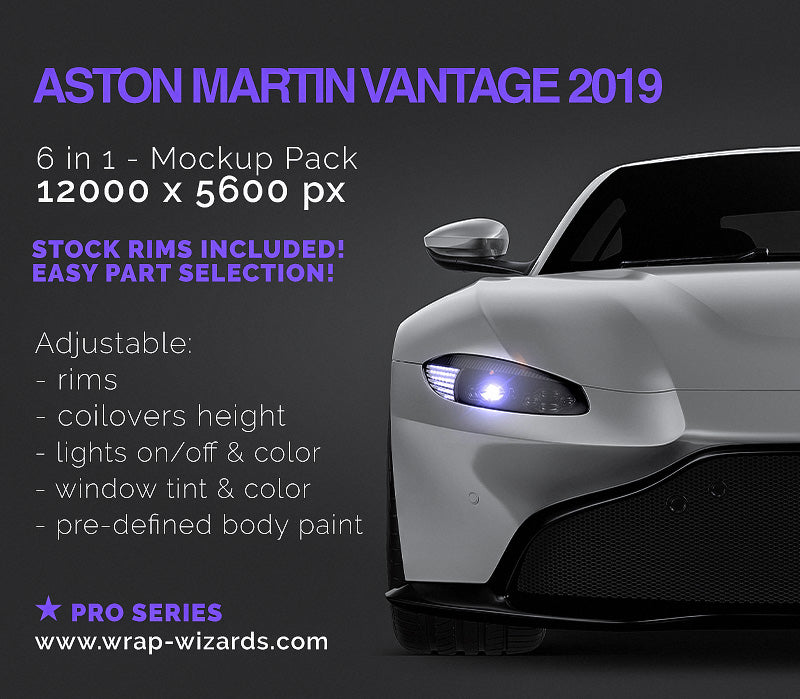 Aston Martin Vantage 2019 - Car Mockup