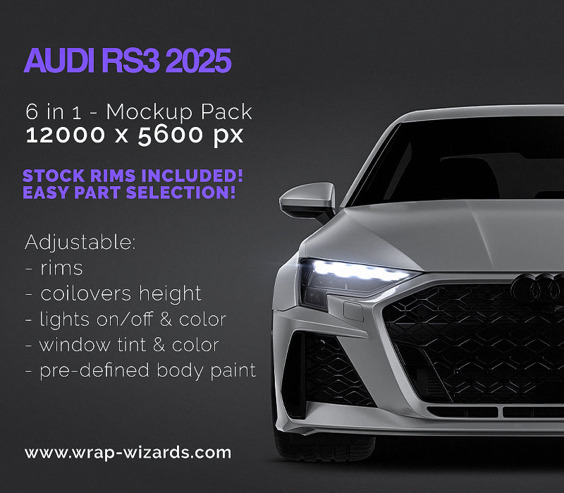 Audi RS3 Sedan 2025 - Car Mockup