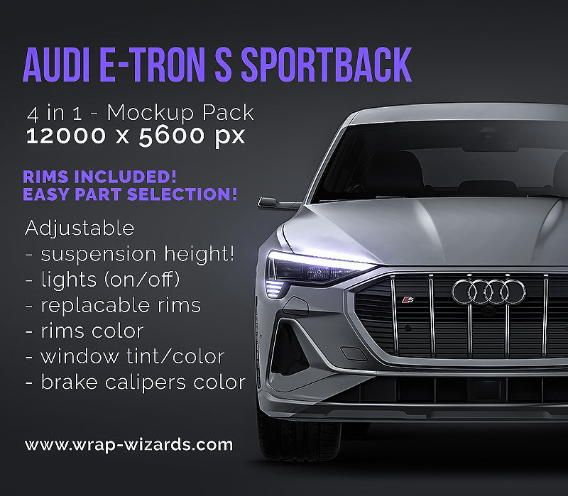 Audi e-tron S Sportback - Car Mockup