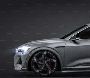Audi e-tron S sportback satin matt finish - all sides Car Mockup Template.psd