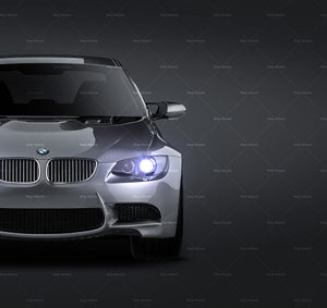 BMW 3-series E90 M3 sedan glossy finish - all sides Car Mockup Template.psd