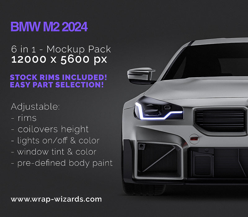 BMW 2-Series M2 Coupe G87 - Car Mockup