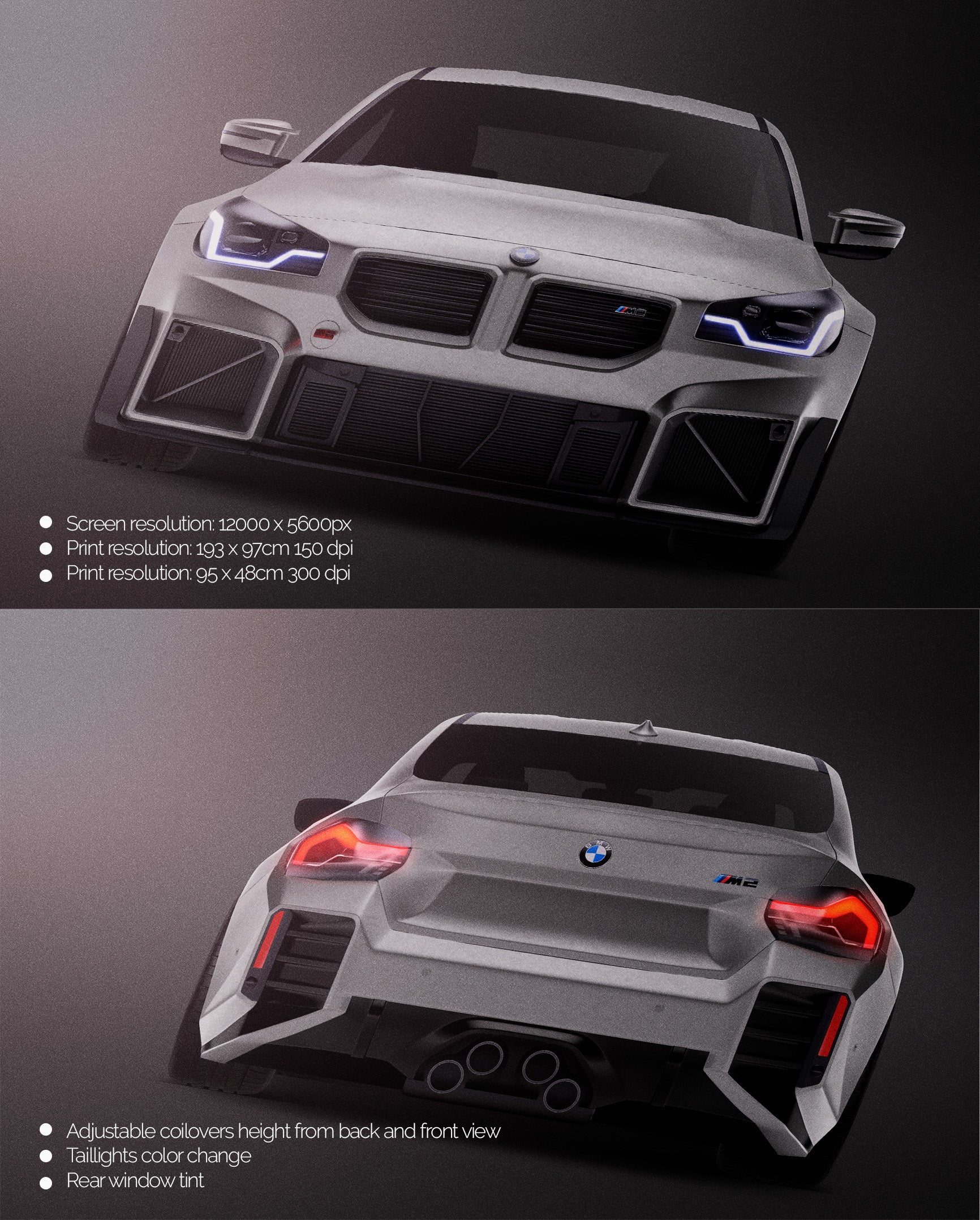 BMW 2-Series M2 Coupe G87 - Car Mockup