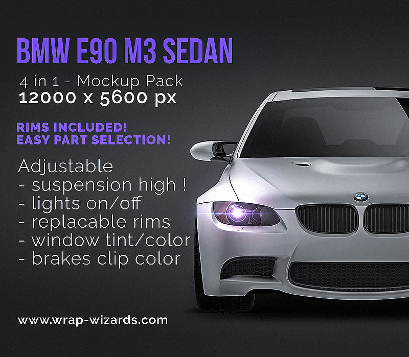 BMW 3-Series E90 M3 - Car Mockup